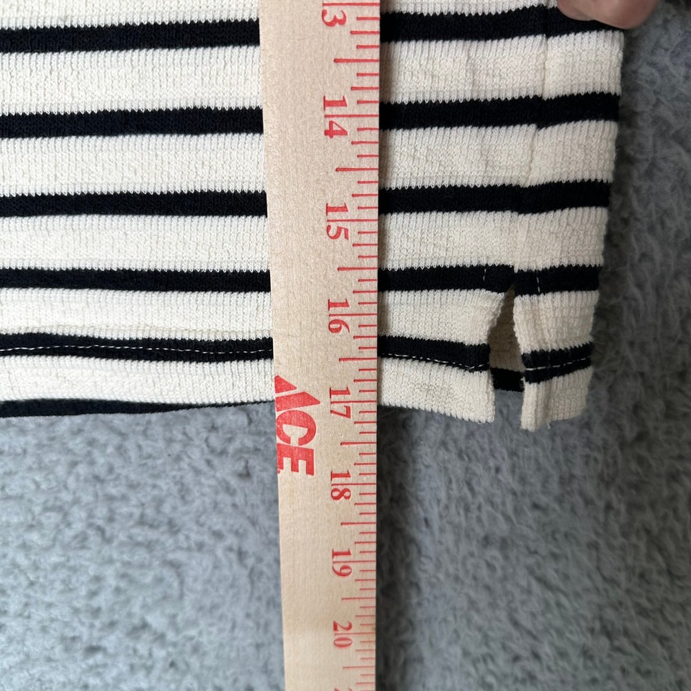 Thread & Supply Striped Sweat Shorts Skirts Set of 2 Mustard Black White Size L - Picture 4 of 10
